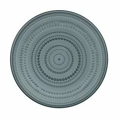 Iittala Teller Flach 31,5 Cm Kastehelmi Dark Grey